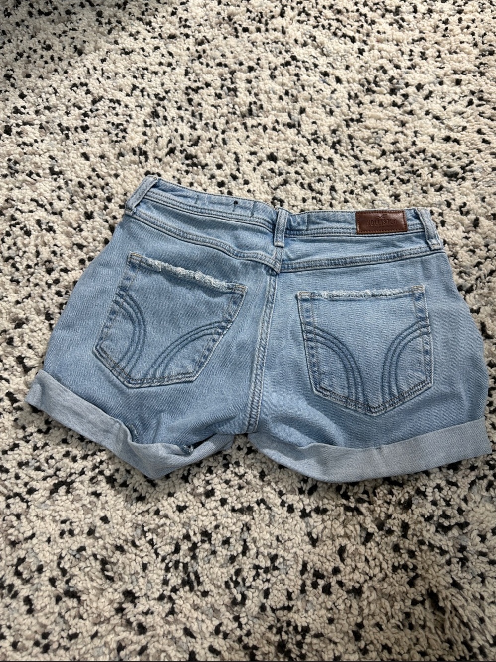 Hollister Light Wash Distressed Denim Jeans Y2K Vintage Aesthetic Size 5 -w27 - Picture 7 of 7